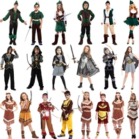 Halloween trẻ em trang phục cosplay cho bé mặt nạ múa thợ săn trình diễn trang phục công chúa Ấn Độ hoàng tử trang phục gg halloween