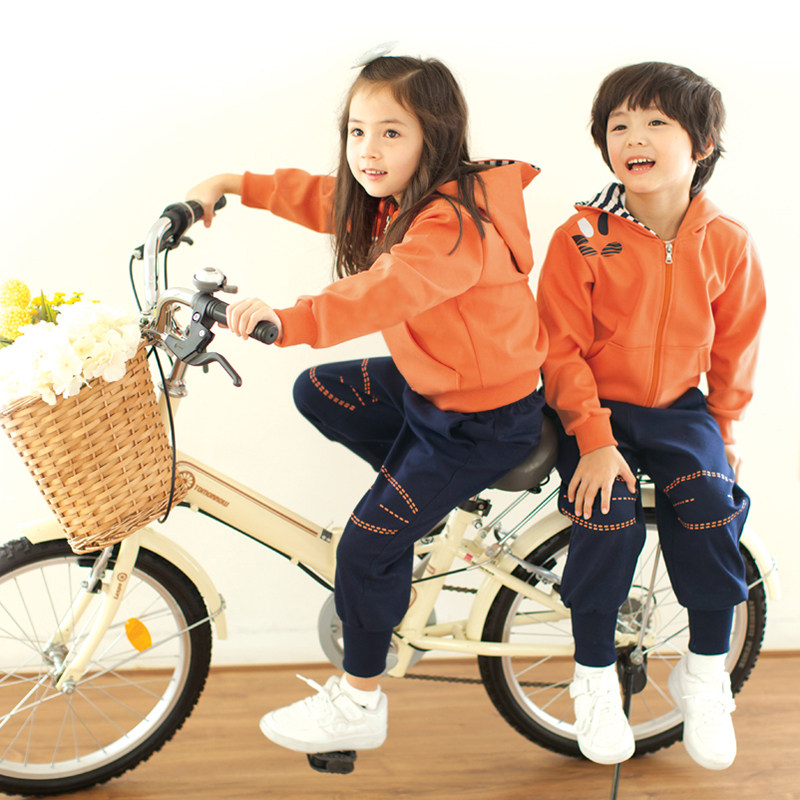 Primary school students College Wind Orange suit Kindergarten Games First grade class uniforms Spring and autumn Summer Inn school uniforms-Taobao