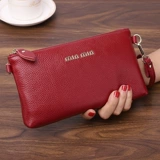 Маленькая сумка клатч, вместительная и большая кожаная сумка с петлей на руку, сумка на одно плечо, небольшая сумка, из натуральной кожи