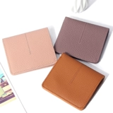 Бумажник, короткая ультратонкая сумка через плечо, складной картхолдер, кожаный кошелек, из натуральной кожи