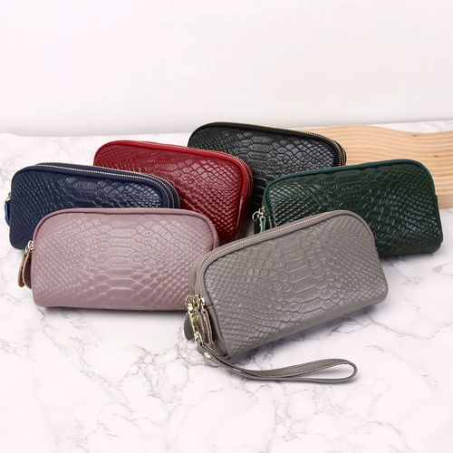 Маленькая сумка клатч, длинный универсальный кошелек, кожаная небольшая сумка для матери, из натуральной кожи