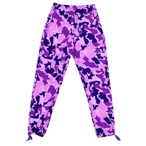 European and American hot girls wear high-waist jazz dance costumes JAZZ dance pants purple loose slim overalls womens autumn style