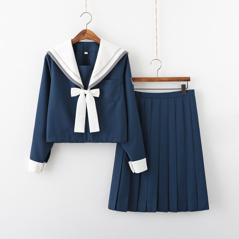 Xingshu Beno Japanese jk uniform female Lanxing long and short-sleeved women's college group class uniform sailor suit student suit