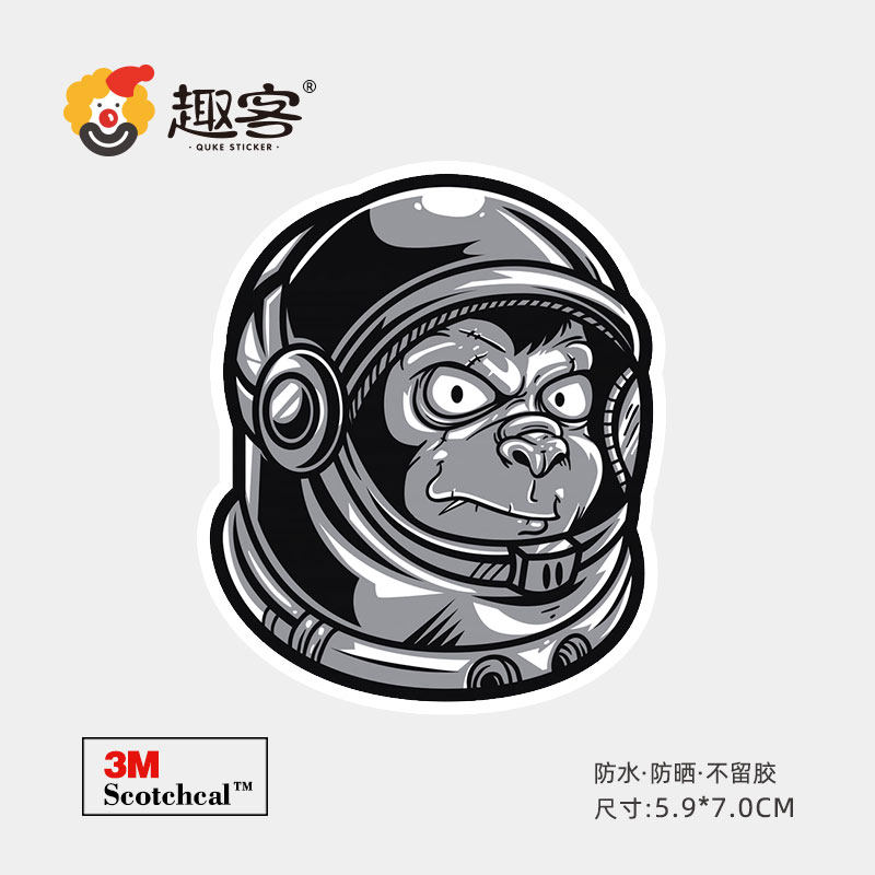 Astronaut cute cartoon notebook computer sticker suitcase Suitcase Sticker Personality Waterproof 3M single posting-Taobao