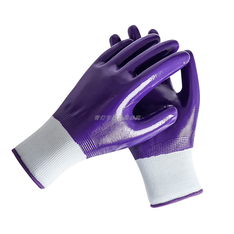 Xingyu N598N 599 is full of full - immersed adhesive oil - resistant oil - resistant cloth industrial gloves