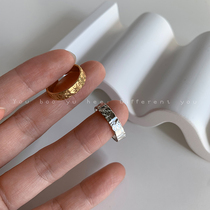 Simple personality index finger ring female ins tide advanced sense Net red niche design opening adjustable mens ring