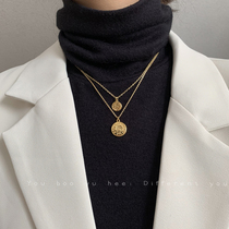 Coin little Prince pendant necklace female light luxury niche long choker 2021 New Tide Joker sweater chain