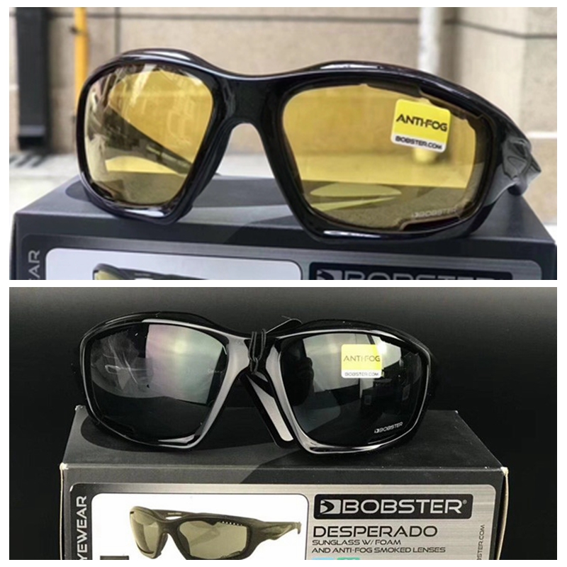 US Imports BOBSTER Harei Motorcycle Riding Wind Mirror Windproof Goggles Big Face Night Vision Yellow Night-Taobao