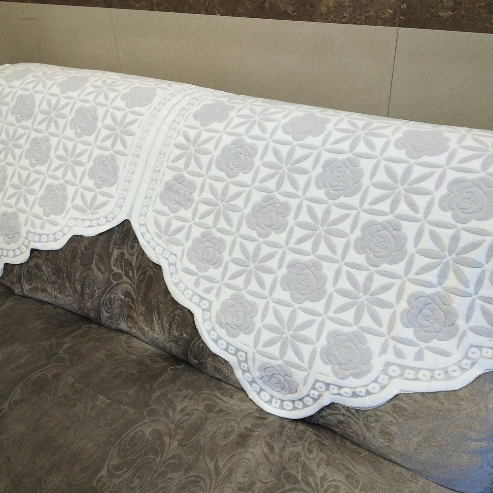 Sofa sponge cover New sofa backrest cushion triangular backrest towels Thickened Lace Sofa Towels scarves The headscarf