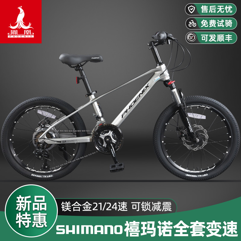 Phoenix Magnesium Alloy Kidsren's Bicycle for Older Boys and Girls 20/22/ 24inch Students and Teenagers Mountain Racing