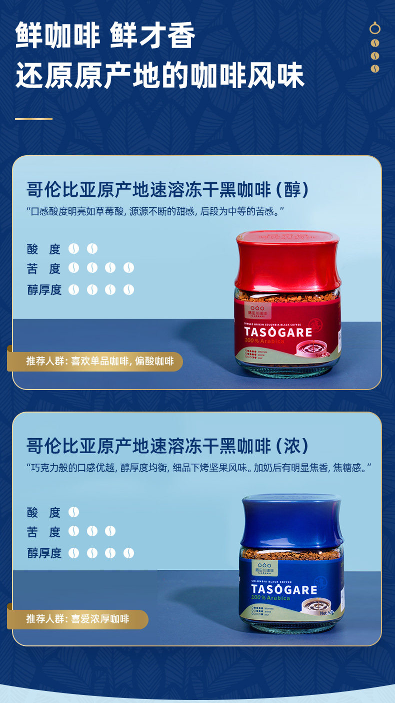 隅田川 哥伦比亚冻干速溶纯咖啡粉 50g 图2