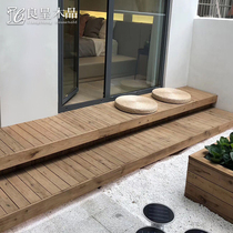 Liangchen wood anti-corrosion plank floor terrace deep carbonized wood square ceiling sauna board nostalgic antique wood board