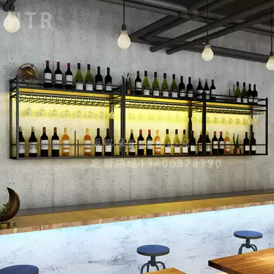 Wine rack wall-mounted Bar Bar Bar Bar wrought red wine rack display cabinet dining room wine rack rack rack