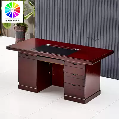 Computer desk institution unit teacher single desk paint veneer with drawer small cabinet main desk desk