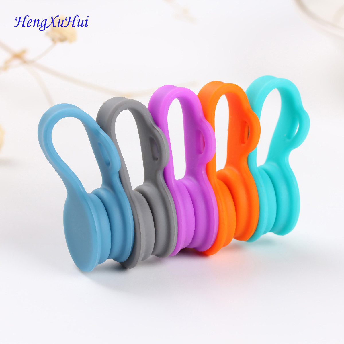 5-color one-pack mobile phone new line data line device sealed magnet clip winding storage device whiteboard magnetic clip