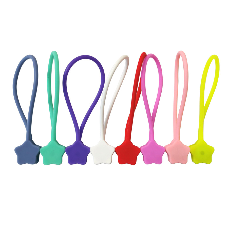 Star wire winding whiteboard magnet clip Headphone hub Data cable winding sealing magnet storage 8pcs