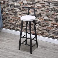 Барная стул Черная рама+белая лапша