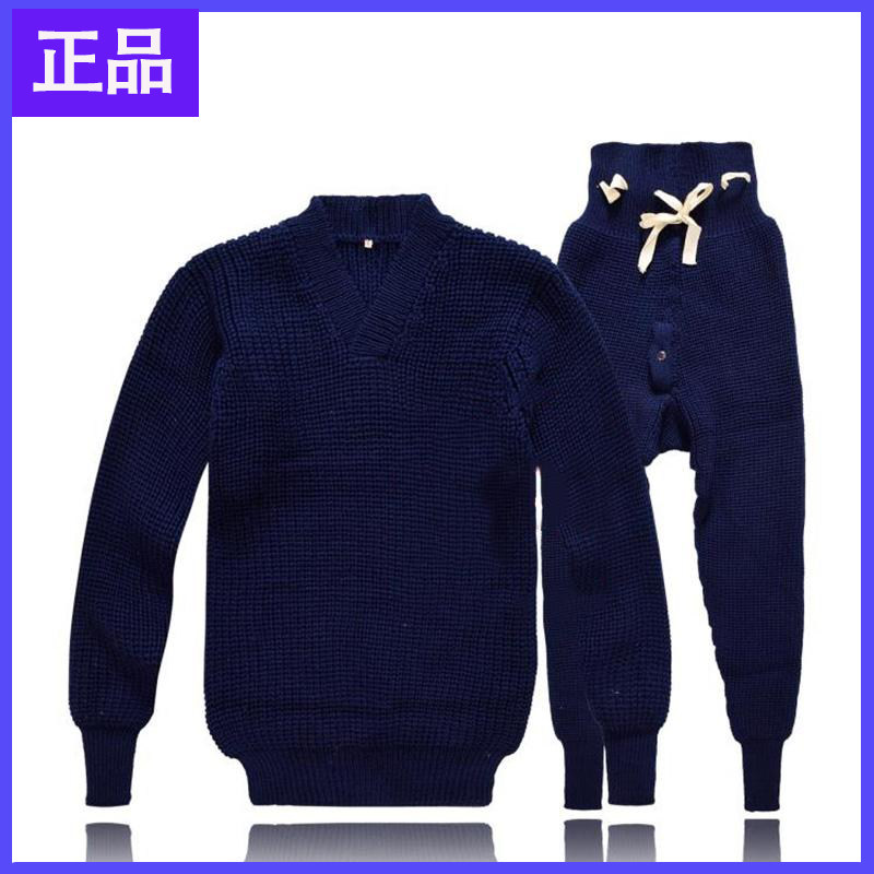 59 PILOT WOOLEN SWEATPANTS SUIT PURE WOOL AUTUMN CLOTHING SANITARY PANTS NEEDLE WOOLEN SWEATSHIRT MALE WINTER WARM FAMILY CONSERVED ARMY