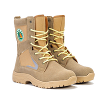 Forest fire fighting boots suede cowhide flame retardant and insulating shoes emergency rescue protective shoes anti-puncture boots