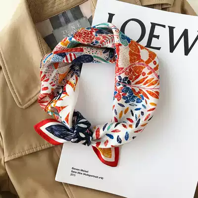 Hangzhou Silk Women Spring and Summer Korean Joker Colorful Scarf Small Scarf Silk Mulberry Silk Silk Scarf
