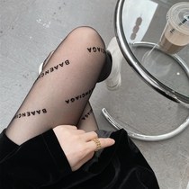 Stockings women thin new net red Paris black family ins2021 sexy lace mesh large size jk black silk