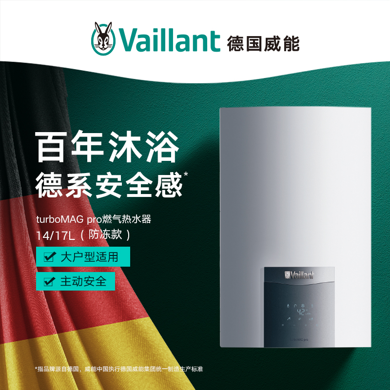 German Viable gas water heater 14L 17L Intelligent flue frost-resistant turboMAG pro-Taobao