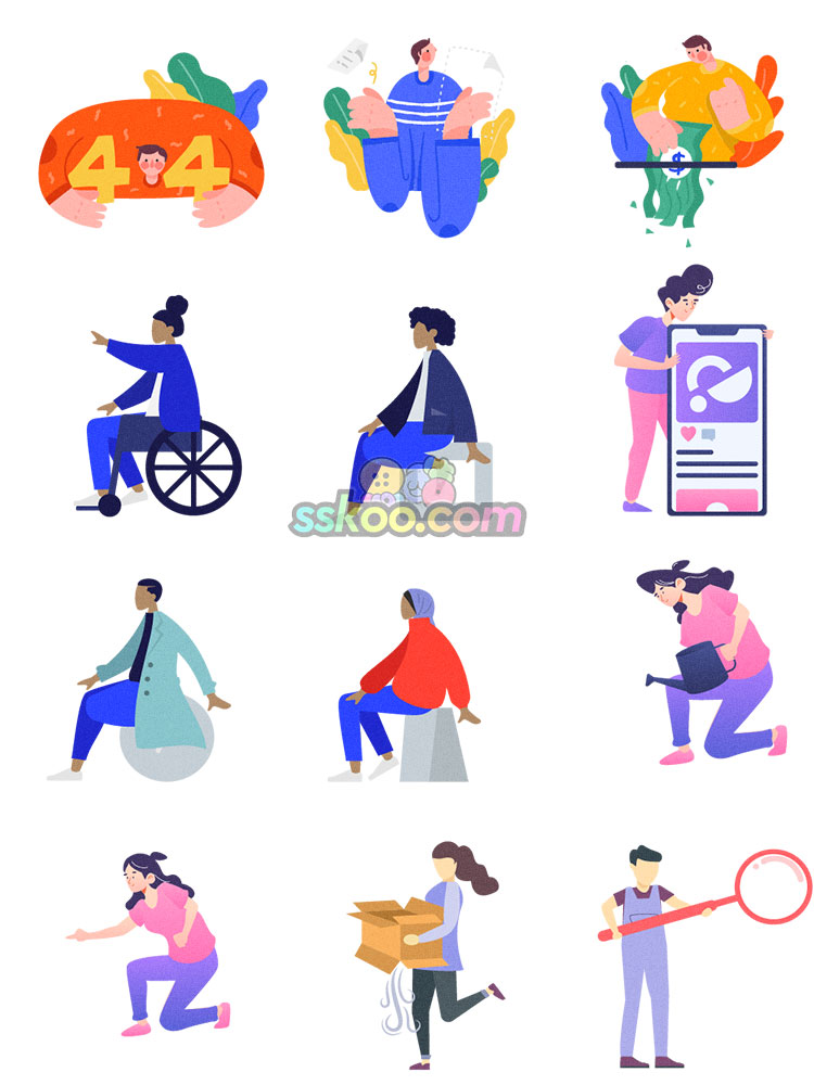 抽象扁平小人人物场景等距插画AI矢量插画插图设计素材图片插图10