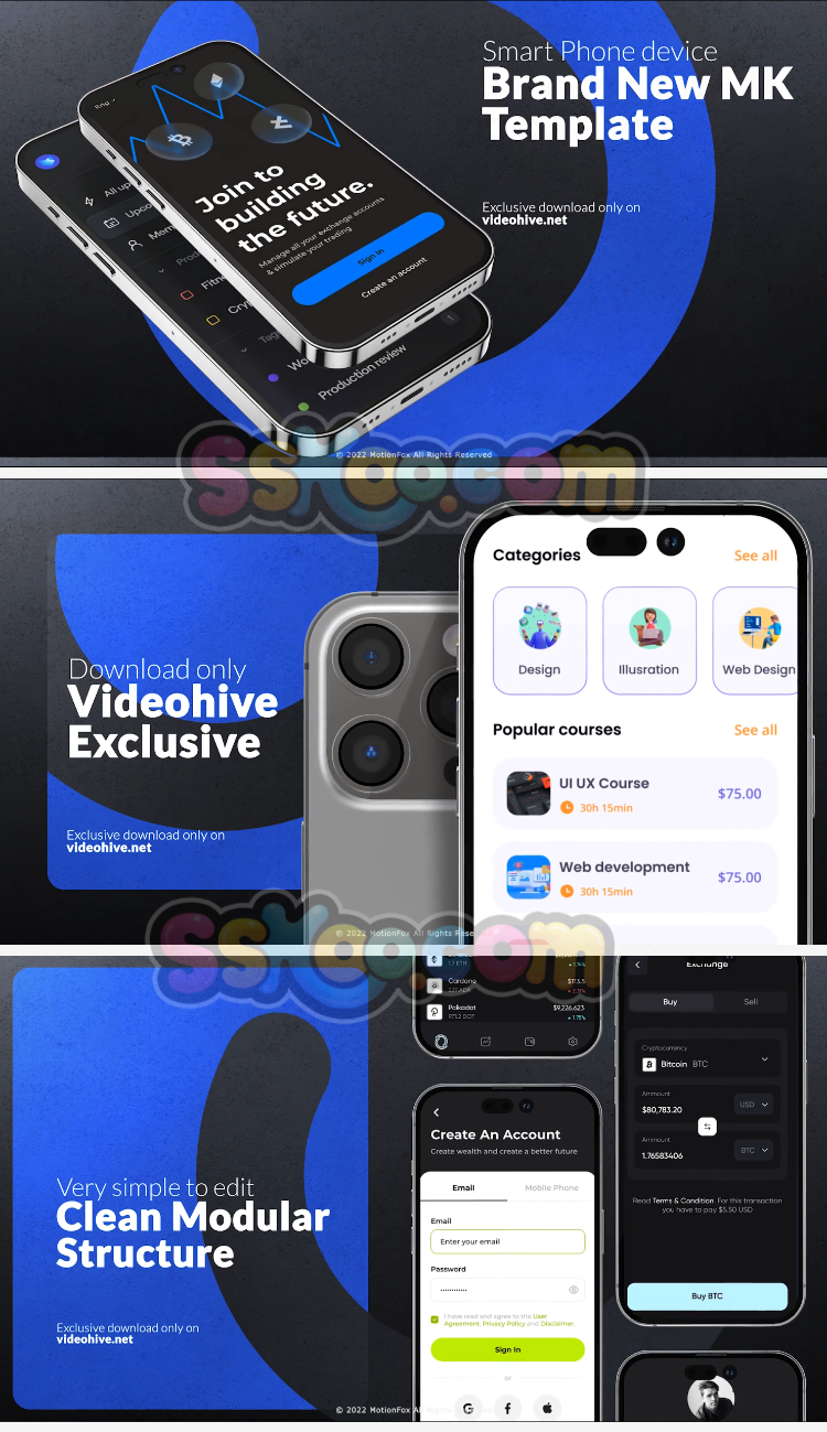 iPhone14 Pro 手机APP宣传 展示动效UI界面应用视频演示AE模板AEP插图6