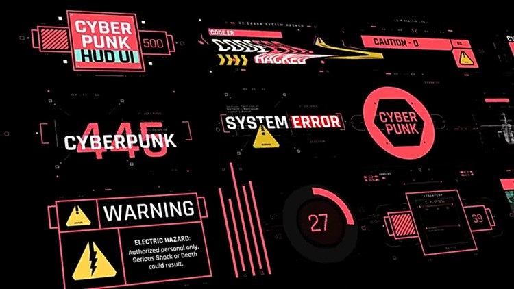 500+赛博朋克科技感HUD用户界面动画预设 Cyberpunk UI-AE脚本插图3