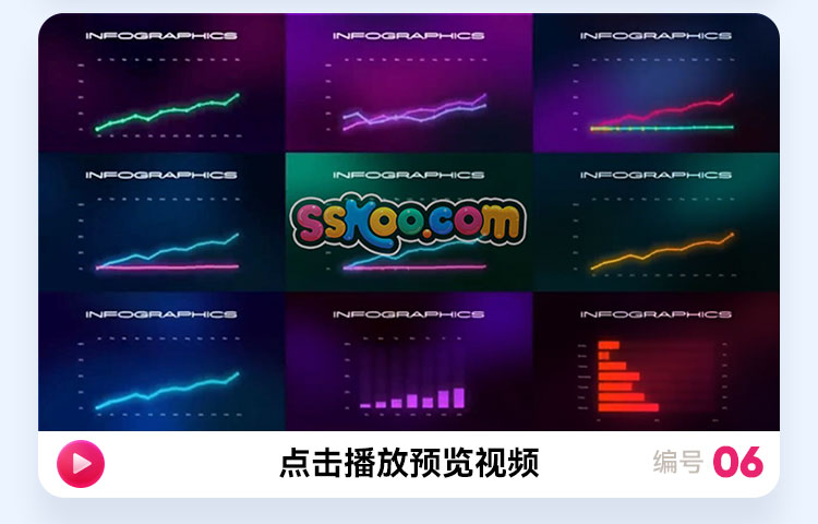 企业大数据展示数字数据图表统计演示动画动态AE视频影视模板AEP插图6