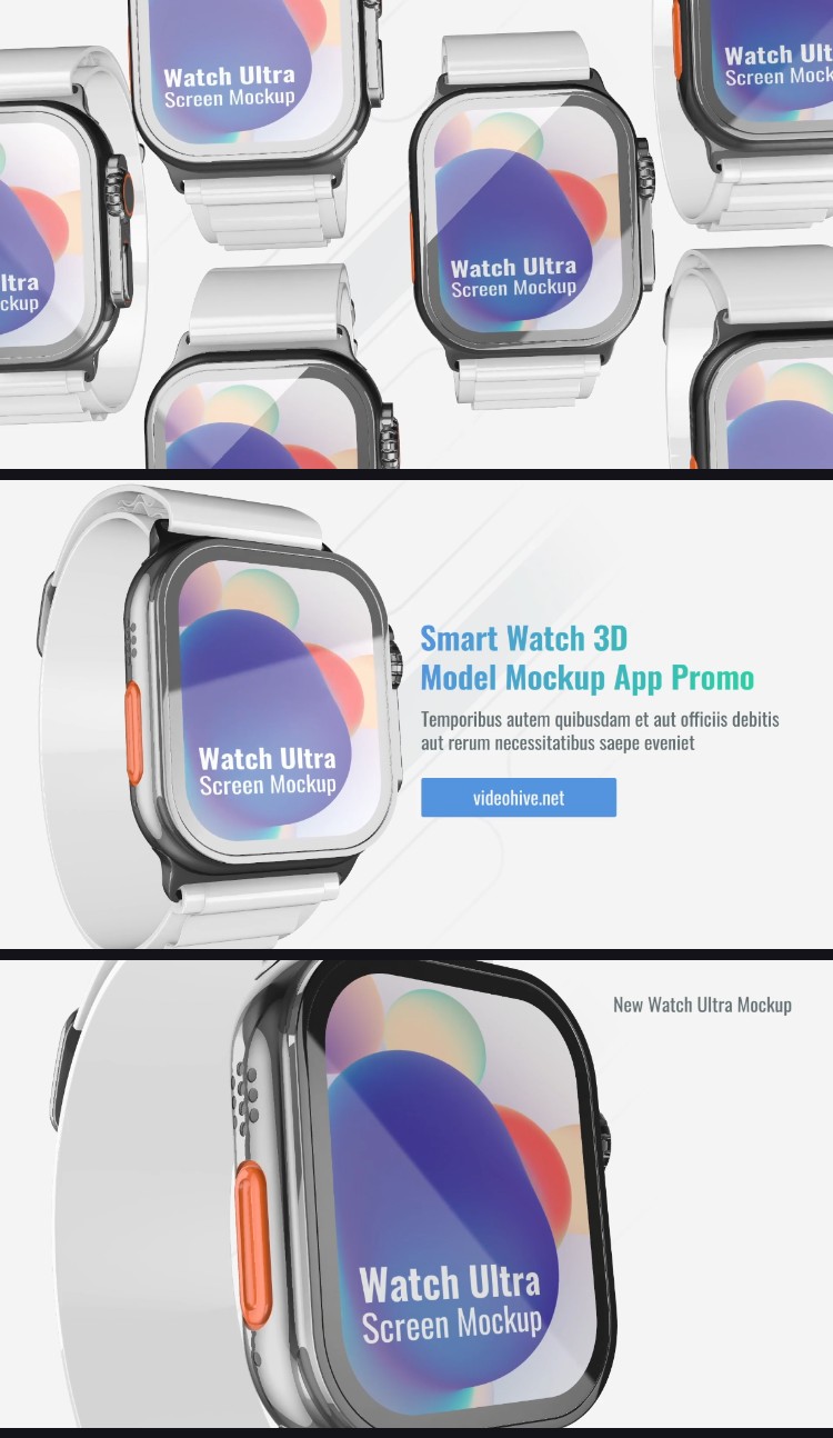 apple watch ultra APP UI  苹果智能手表设计展示动态动效AE模版插图7