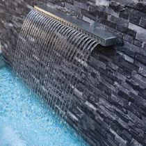 Stainless steel waterfall outlet sink landscaping courtyard garden special outlet black water wall water curtain wall