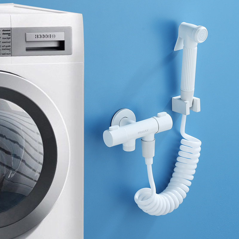 German mohan white brass double cut in two out angle valve 10% two tee toilet spray gun washing machine tap