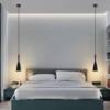 Bedroom Bedside Chandelier, Modern and Simple, Adjustable Height, Creative Light Luxury, Master Bedroom Bedside Lamp, Small Chandelier, Dining Room Pendant Light