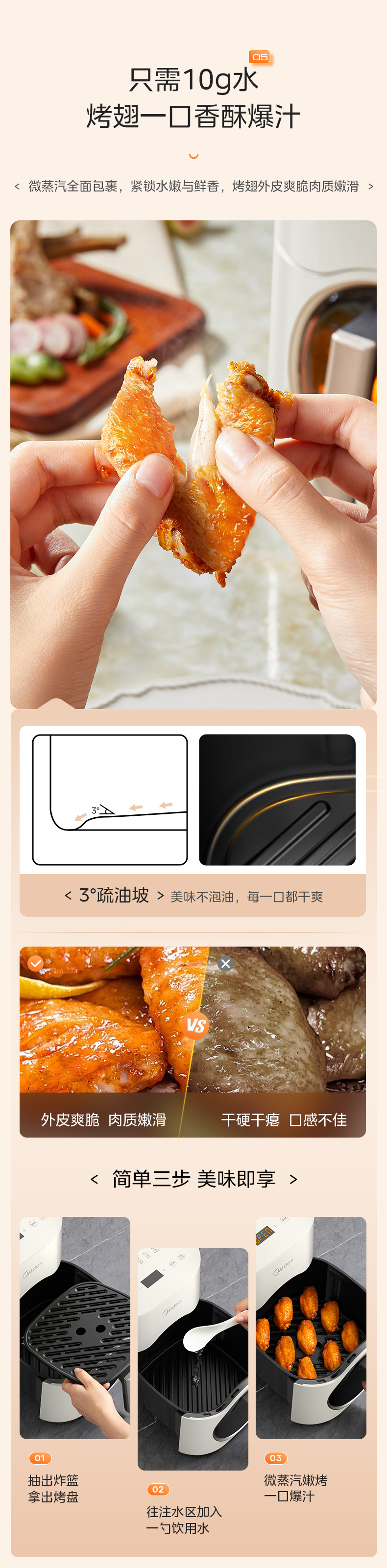 美的/MIDEA 小炎烤空气炸锅家用新款大容量一体全自动电炸锅可视电烤箱