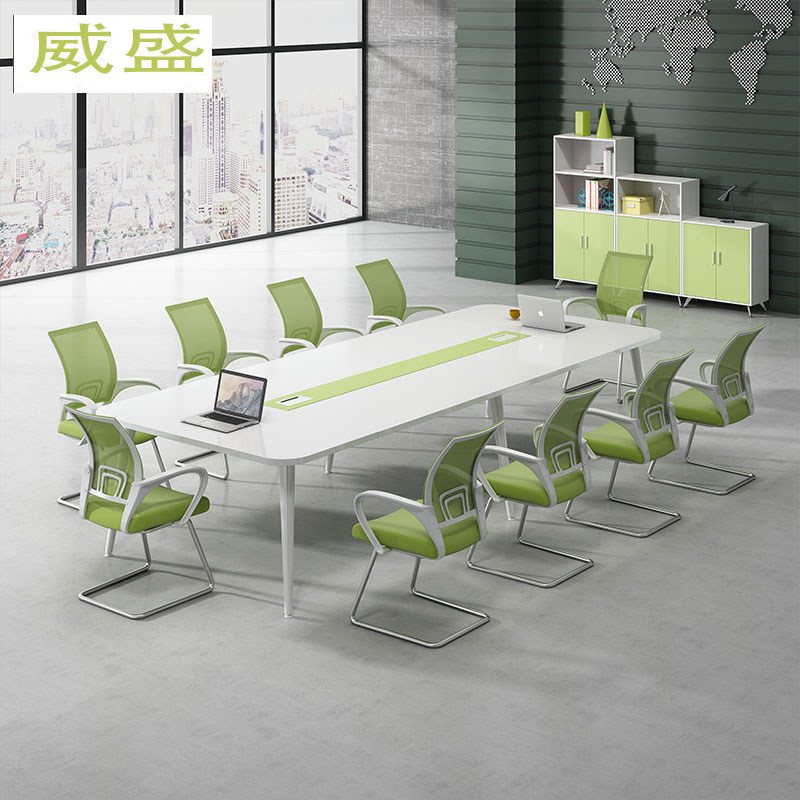 Office furniture large and small conference table long table simple modern desk conference room training negotiation table and chair combination