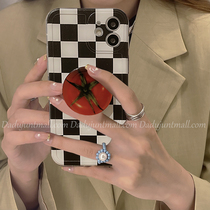 ins Retro Black and White board applies to Apple 11 mobile phone case iPhone 12 pro max tomato stent tide