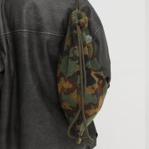 DNT Han Huohuo Street Sports Style Large Capacity Camouflage Knitting Adjustable Drawstring Bundle Shoulder Backpack New