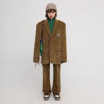 DNT Han Huohuo Fengshen relies on it Baroque corduroy suit jacket casual pants set