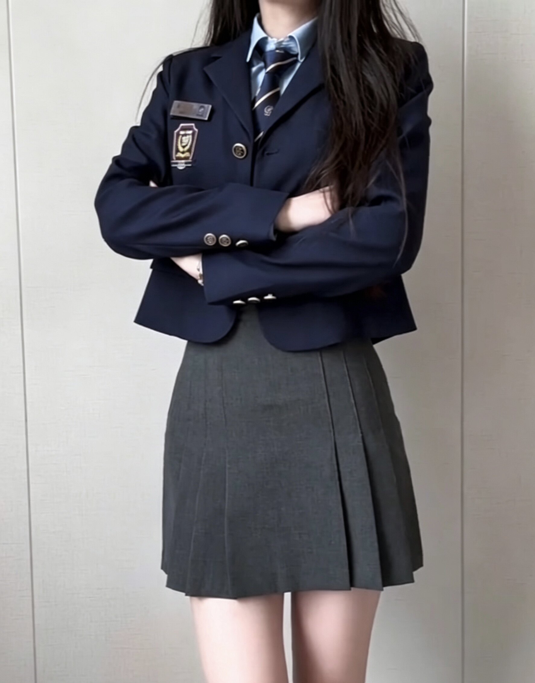 [Cheongdam International High School] Same Style School Uniform Korean College Style Suit Class Uniform Jk Uniform Suit Skirt School Supplies for Girls — تصویر 1