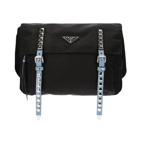 Prada, черная нейлоновая сумка на одно плечо, поясная сумка