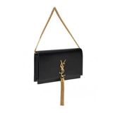 YSL, черная универсальная кожаная металлическая цепь на одно плечо, сумка через плечо, с печатью вашего логотипа