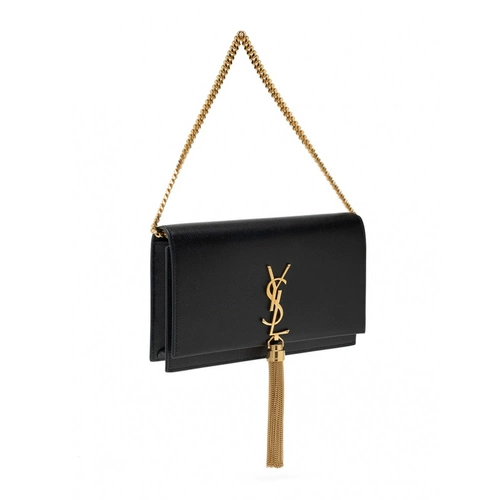 YSL, черная универсальная кожаная металлическая цепь на одно плечо, сумка через плечо, с печатью вашего логотипа