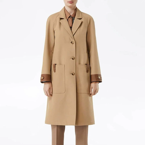 BURBERRY/博柏利 Демисезонное желтое длинное пальто