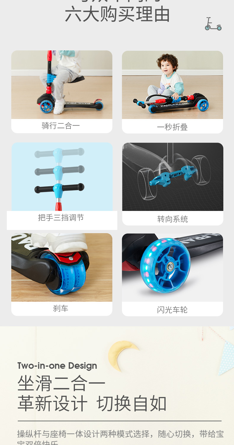 Paul Frank 大嘴猴 脚滑踏板车 图2