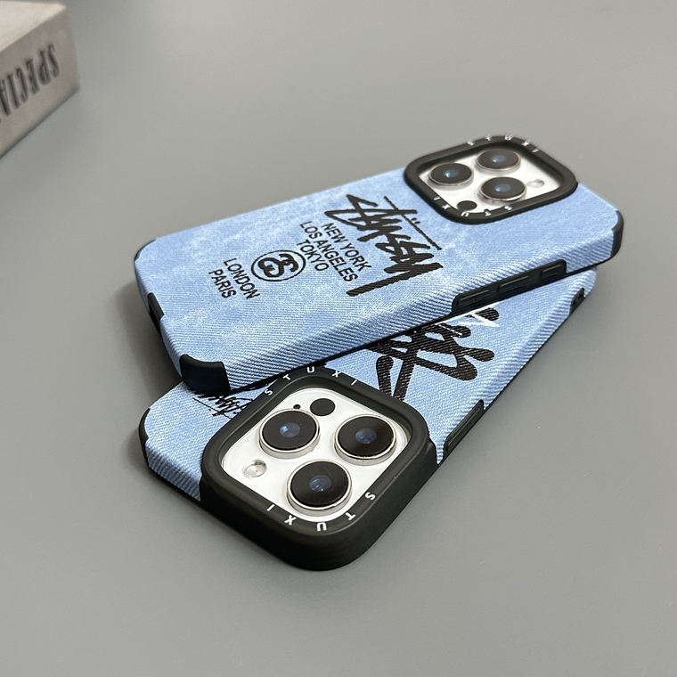 Stussy 8 Ball Denim Textured MagSafe For Pro/Plus/Max/Air – 17, 16, 15, 14, 13 iPhone Case