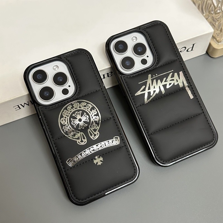 Chrome Hearts Stussy Quilted Black iPhone Case