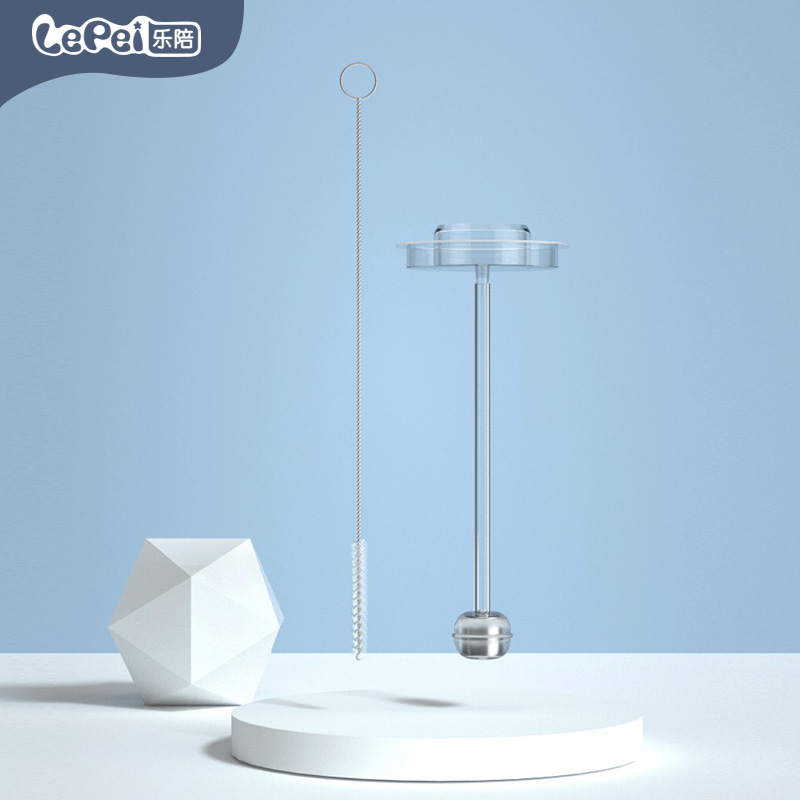 Le accompany bottle wide mouth straw fittings adapt to ppsu bottle full silicone integrated wrapped stainless steel gravity beads