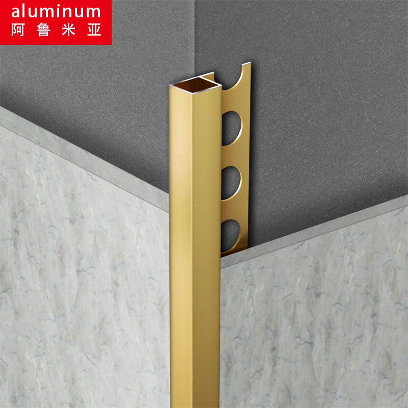 Aluminum alloy line anti-collision strip stainless steel edge strip tile right-angle metal edge strip marble wrap decorative line