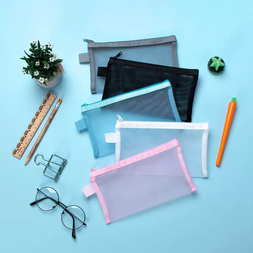 Нейлоновая сумка для хранения для папок с молнией, канцтовары, вместительный и большой пенал для школьников, сортировка, увеличенная толщина, в корейском стиле